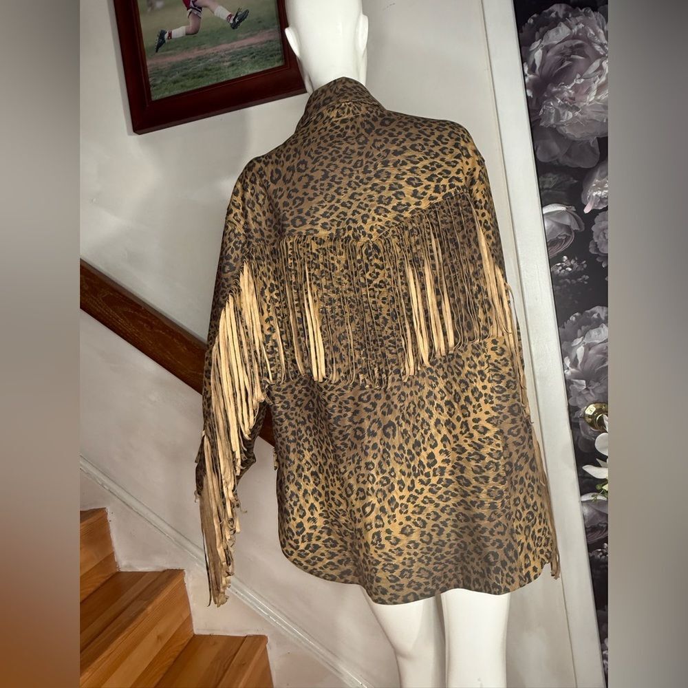 We The Free Leopard Print Fringe Jacket - Picture 10 of 11